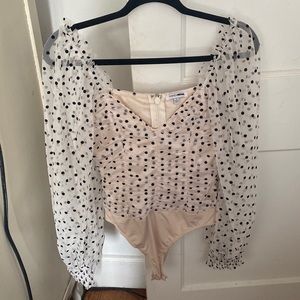 Fashion nova polka dot body suit